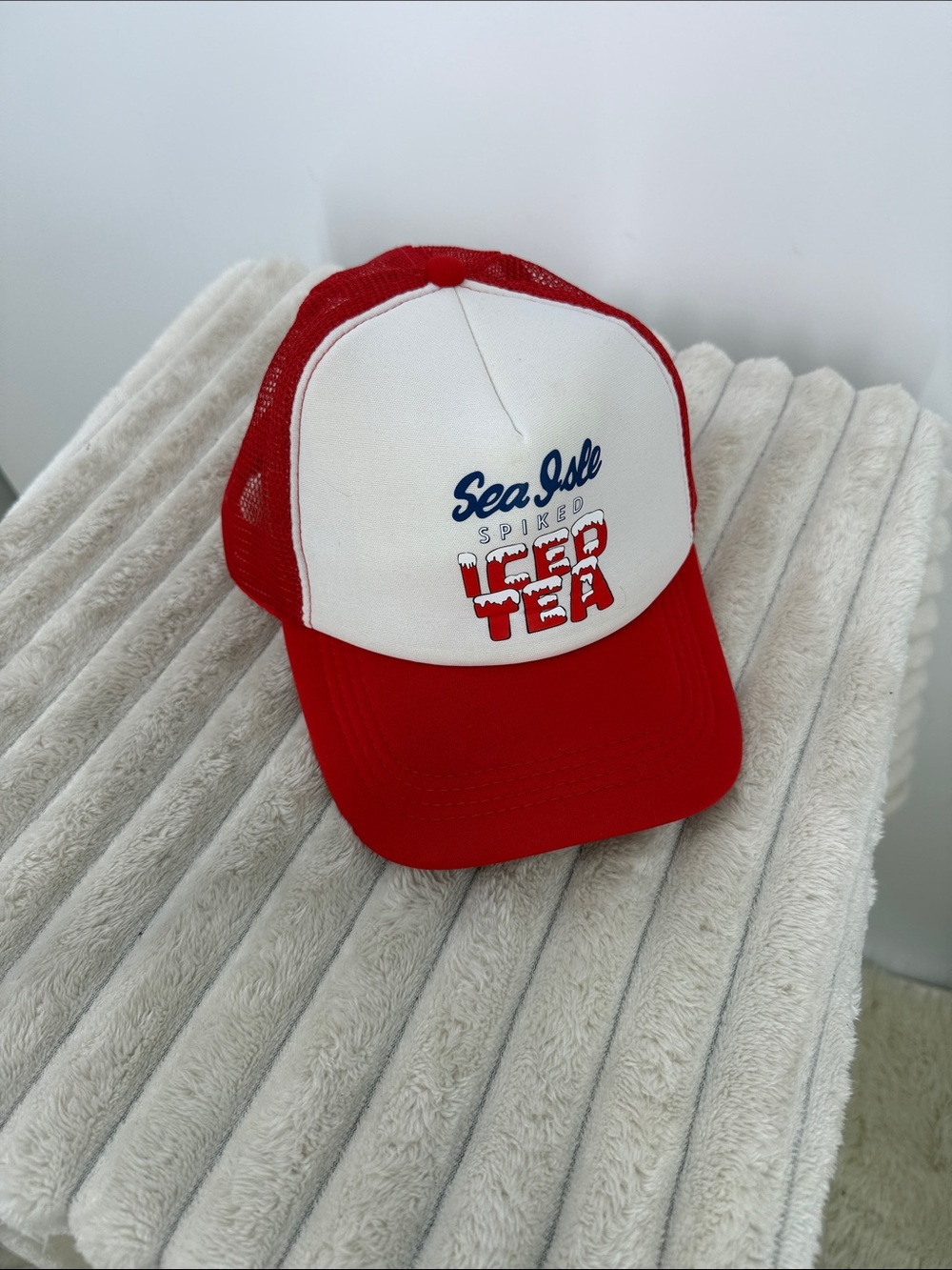 Spiked Iced Tea Red & White Trucker Hat